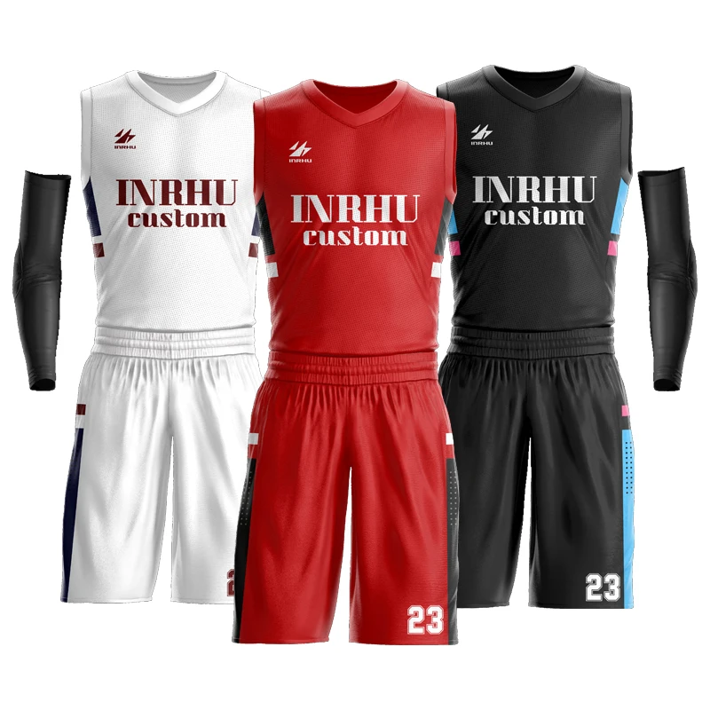Custom Wholesale Design Retro Sublimation Reversible Basket Ball Kits Singlets Vests Kit Set Shirt Men Basketball Uniform Jersey