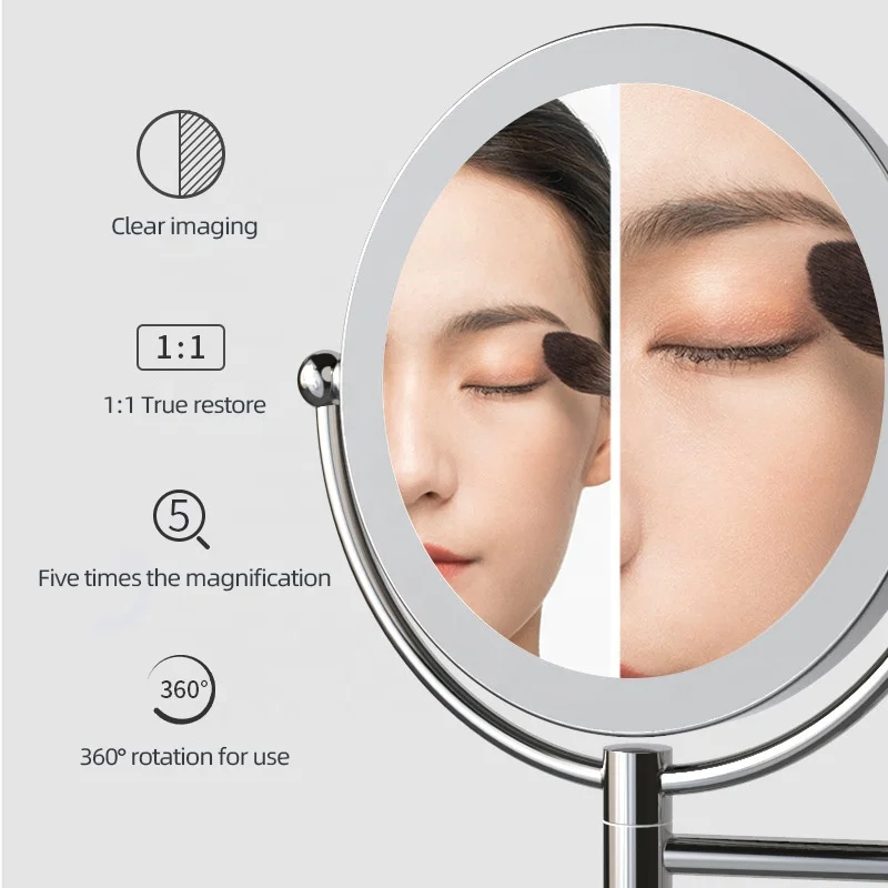 10X Magnifying Glass  Bathroom LED Lighted Shaving Bathroom vanity Mirror With Touch Sensor