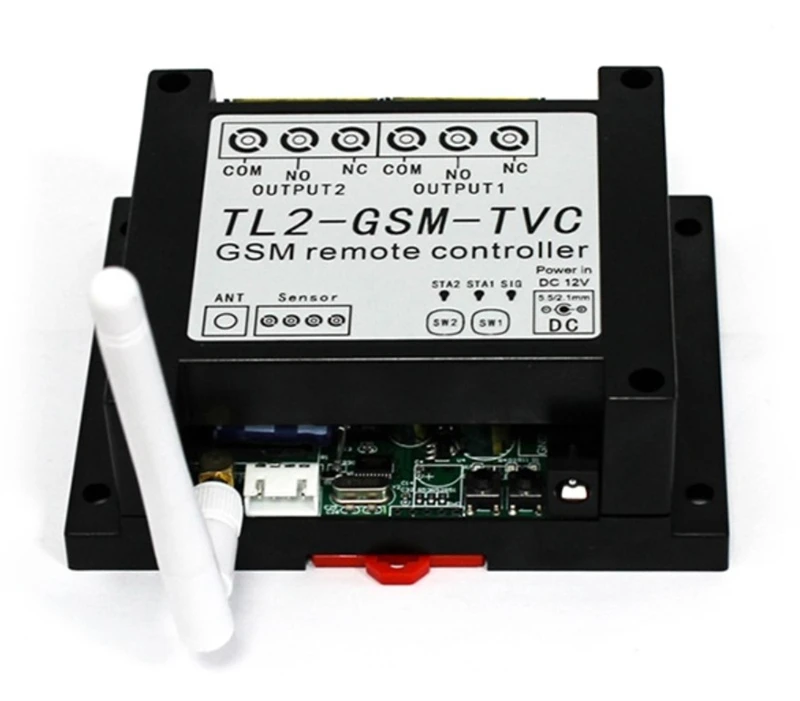 30A Load Electrical Appliances Remotely Turning On/Off GSM Remote Controller Switch 1/2 Output Relay with Temperature Sensor