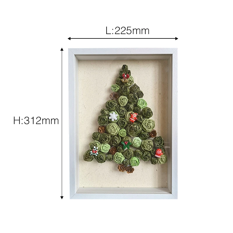 Creative home decor paper art picture frame painting handmade DIY napkin origami rose