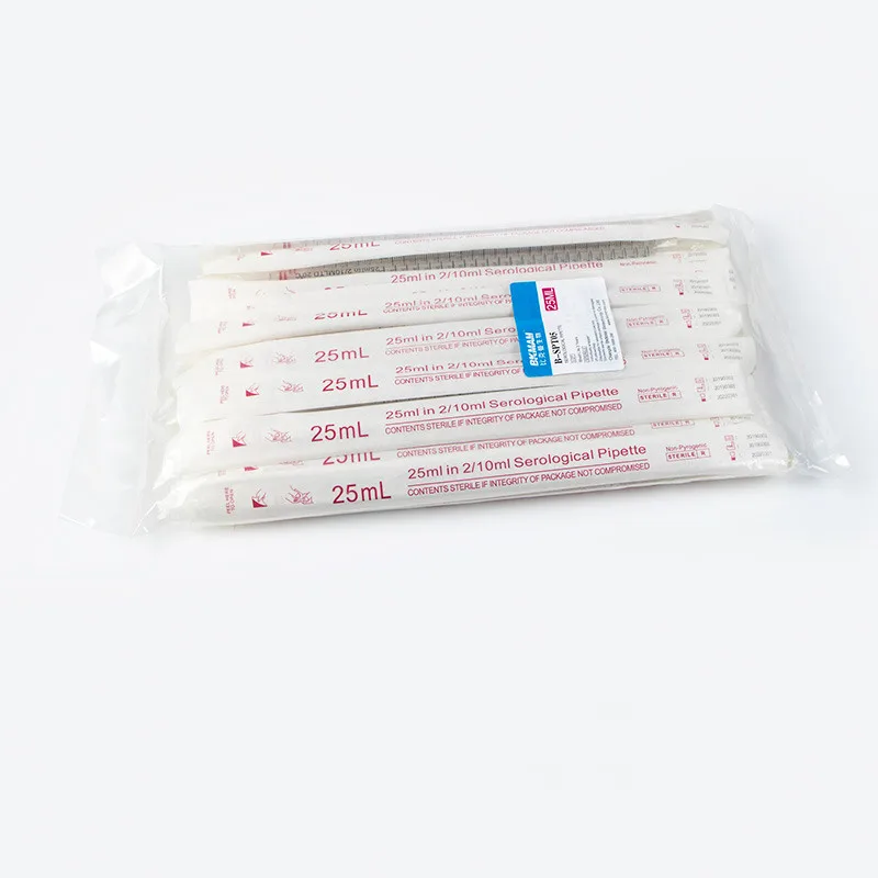 Лабораторная серологическая пипетка 10 мл 25 с двунаправленной