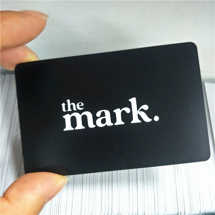 Tap to Go Smart phone use Spot UV print Matte Black Digital NFC Business Card for Modern social media networking