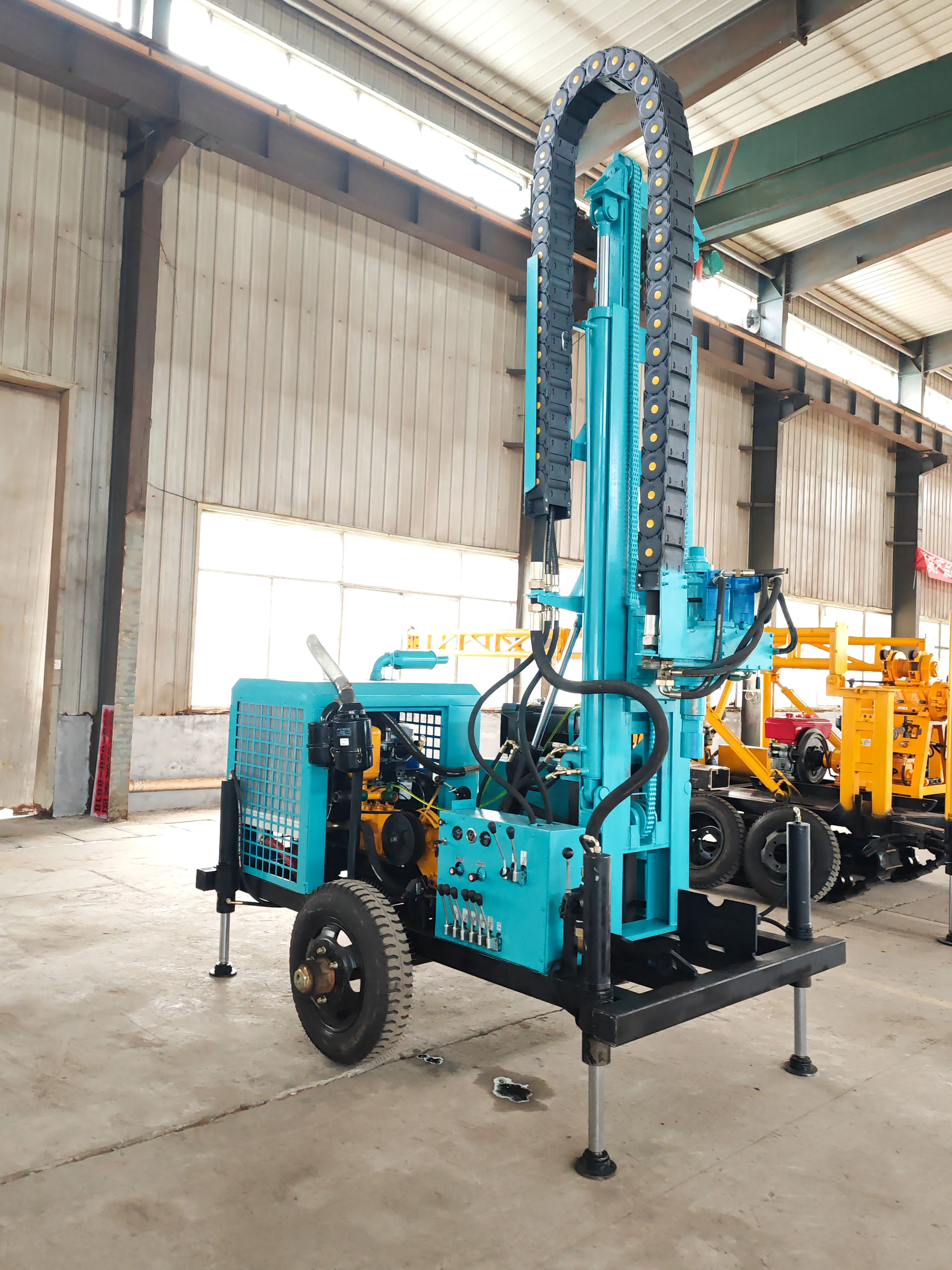 Crawler hydraulic underground water drilling rig mining machinery equipment water and gas dual-purpose drilling rig 300 meters