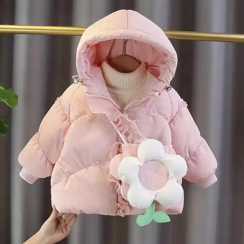 Girls plush autumn and winter clothing wholesale wool coat 2 3 4 5 6 year old girls plaid coat for toddlers