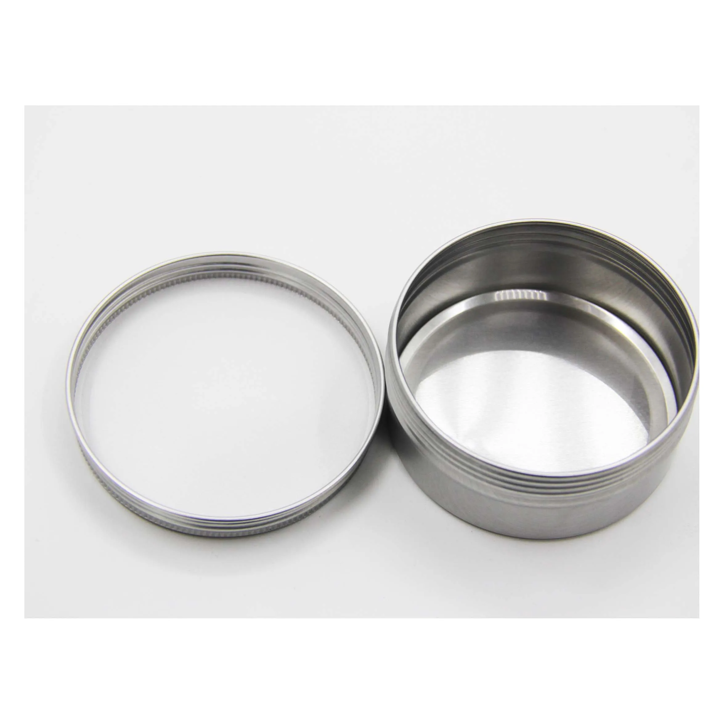 
Wholesale China Metal Tins Cosmetic Flat Aluminum Metal Tins Cans with Screw Lid 