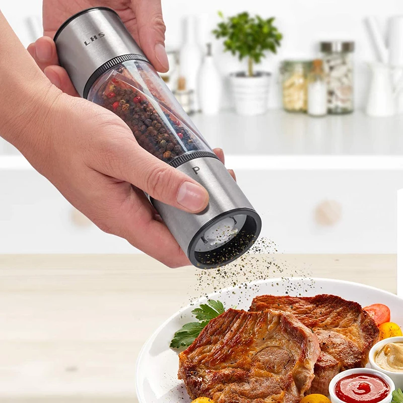 LHS  spice bottle Salt Mill Acrylic Salt Pepper Grinder  Glass MILLS for herb and spices