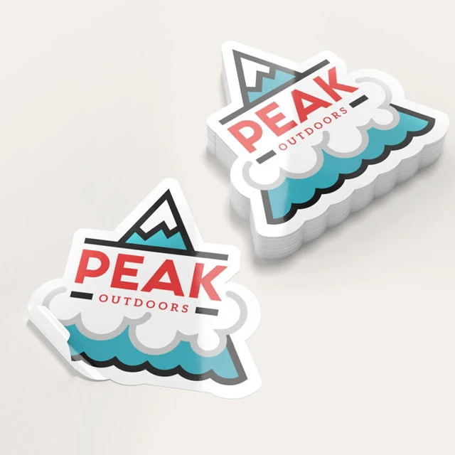 Custom adhesive die cut label stickers