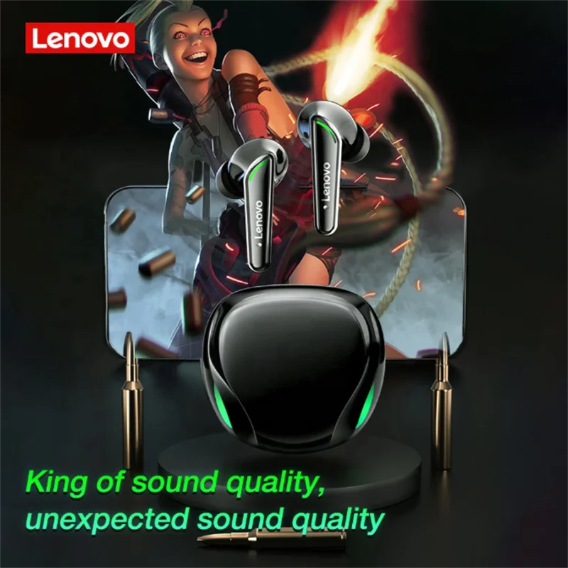 Новая Оригинальная игровая гарнитура Lenovo XT92 TWS с низкой задержкой 9D стерео HiFi Профессиональный геймер Bluetooth наушники микрофоном