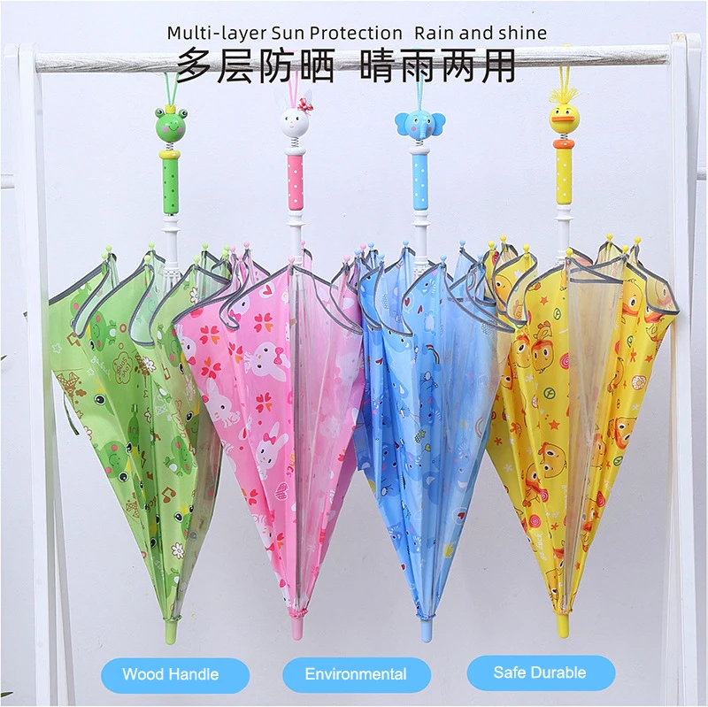 Kids Cartoon Umbrella and Raincoat Fashion Rain Products Set Kids Rain Boots Umbrella