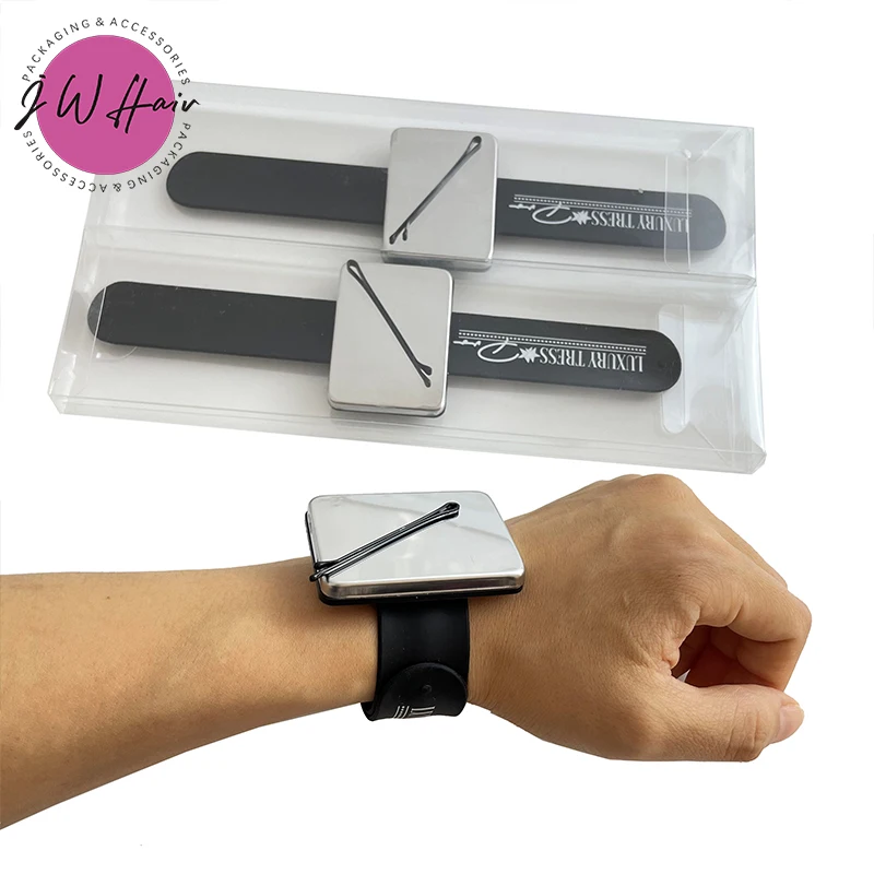 Пользовательский магнитный браслет, резиновый ремешок на запястье для салона, укладки волос