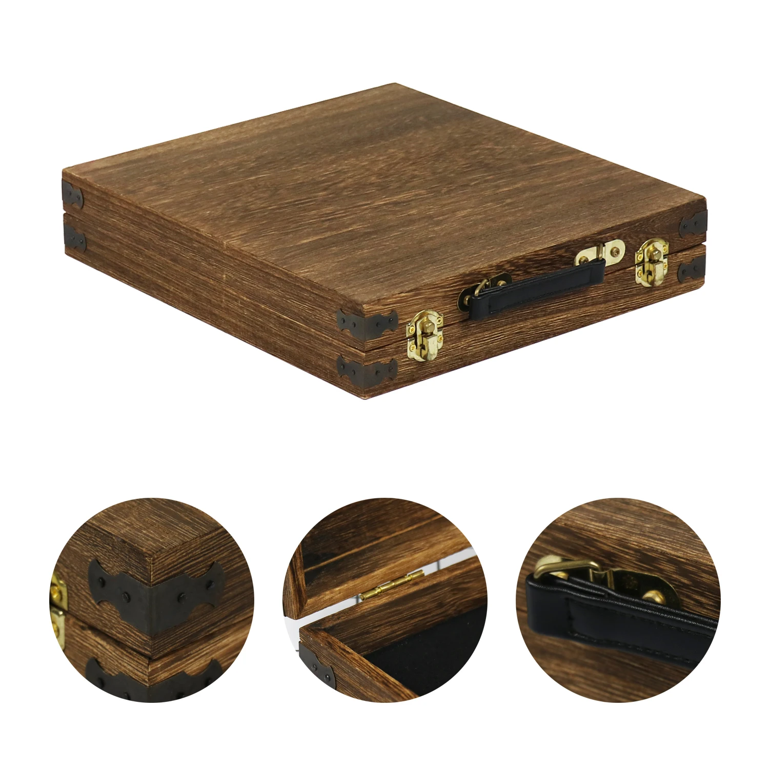 Custom Logo Pine Wood Box Handmade Wooden Keepsake Gift Boxes With Hinged Lid