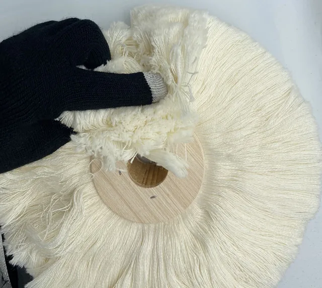 Круглая щетка и Швабра из шерсти и хлопка для обуви, мягкая и белая щетка для полировки обуви и кожи