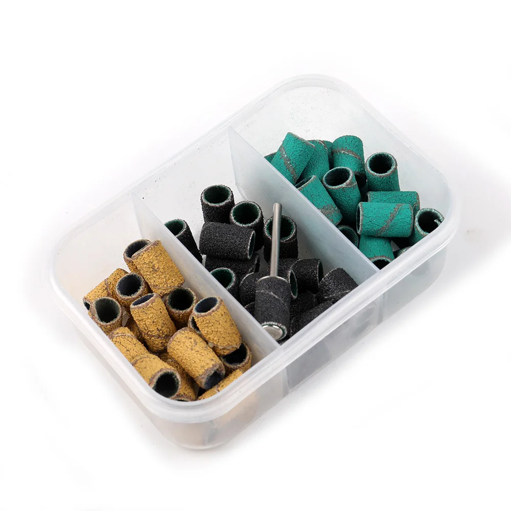 ANGNYA OEN #80 #120 #180 #240 Size Nail Gel Remove Tool for Nail Drill Manicure Sand Ring Circle Nail Drill Bit Set