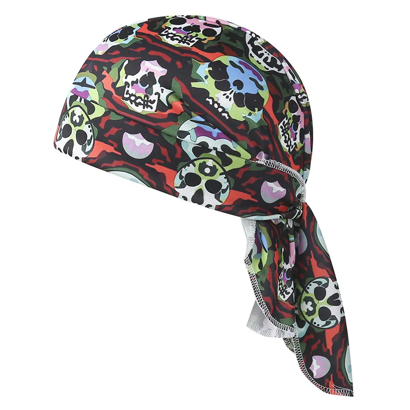 HZM-24295 Summer Skull Cap For Men Women Cooling Helmet Cycling Sport Head Halloween Bandana