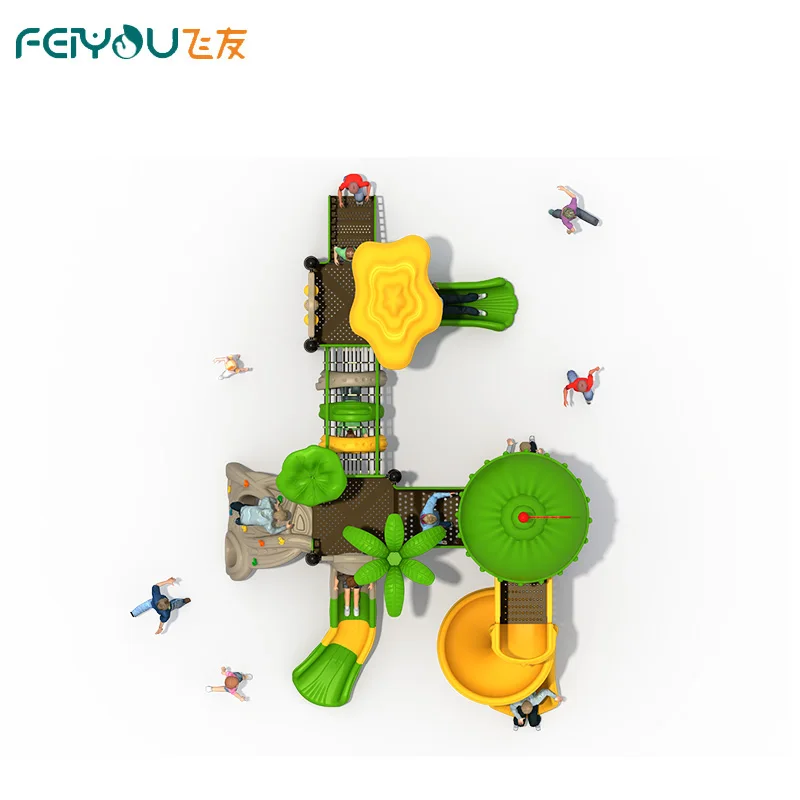Kids tale custom playground equipment new large plastic slide children outdoor toys games kids outdoor playground