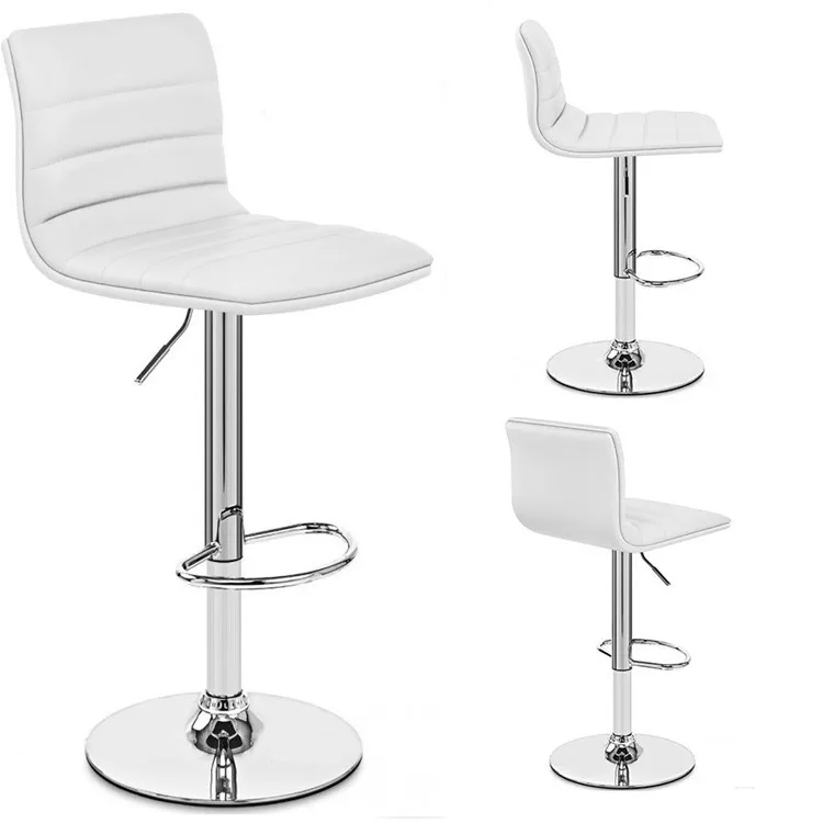 Luxury Furniture Italian Sedia Ristorante Home Chaise Chair Lift Chair for bar INS bar Stool with Footrest Revolving bar Chair