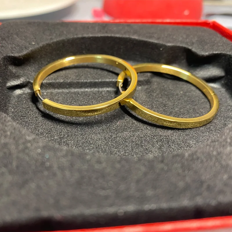 Wholesale Implant Grade Titanium Hypoallergenic Hoop Earrings for Women Sensitive Ears Non Tarnish 18k Gold Plated Ear Jewelry