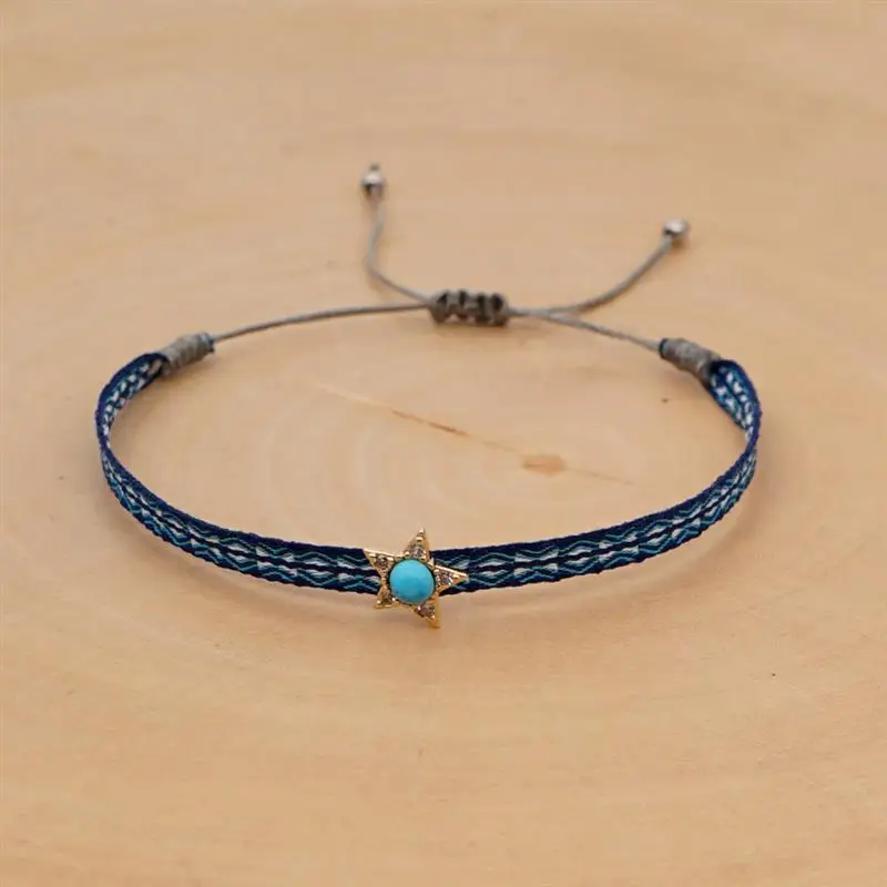 Bohemia Handmade Fabric Beach Bracelet Handwoven surf bracelet For Women And Men Braided Friendship Stack Bracelet