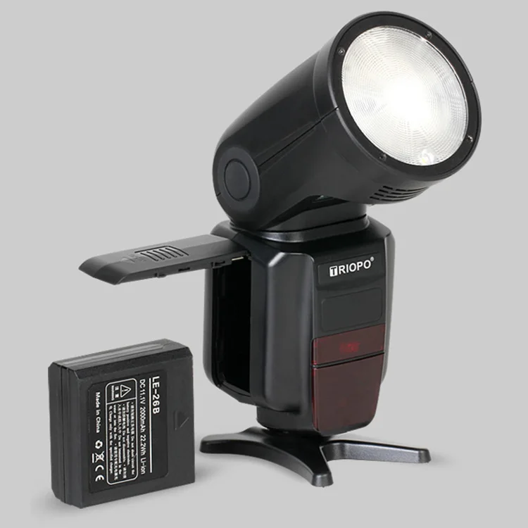  Профессиональная вспышка для камеры TRIOPO V1 TTL Li-Ion с круглой головкой Speedlite студийной