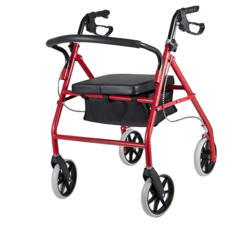 BQ3004D  Steel Frame Wheel Adults Rollator Walker helper with Seat Walker Assist for Elder folding Walker