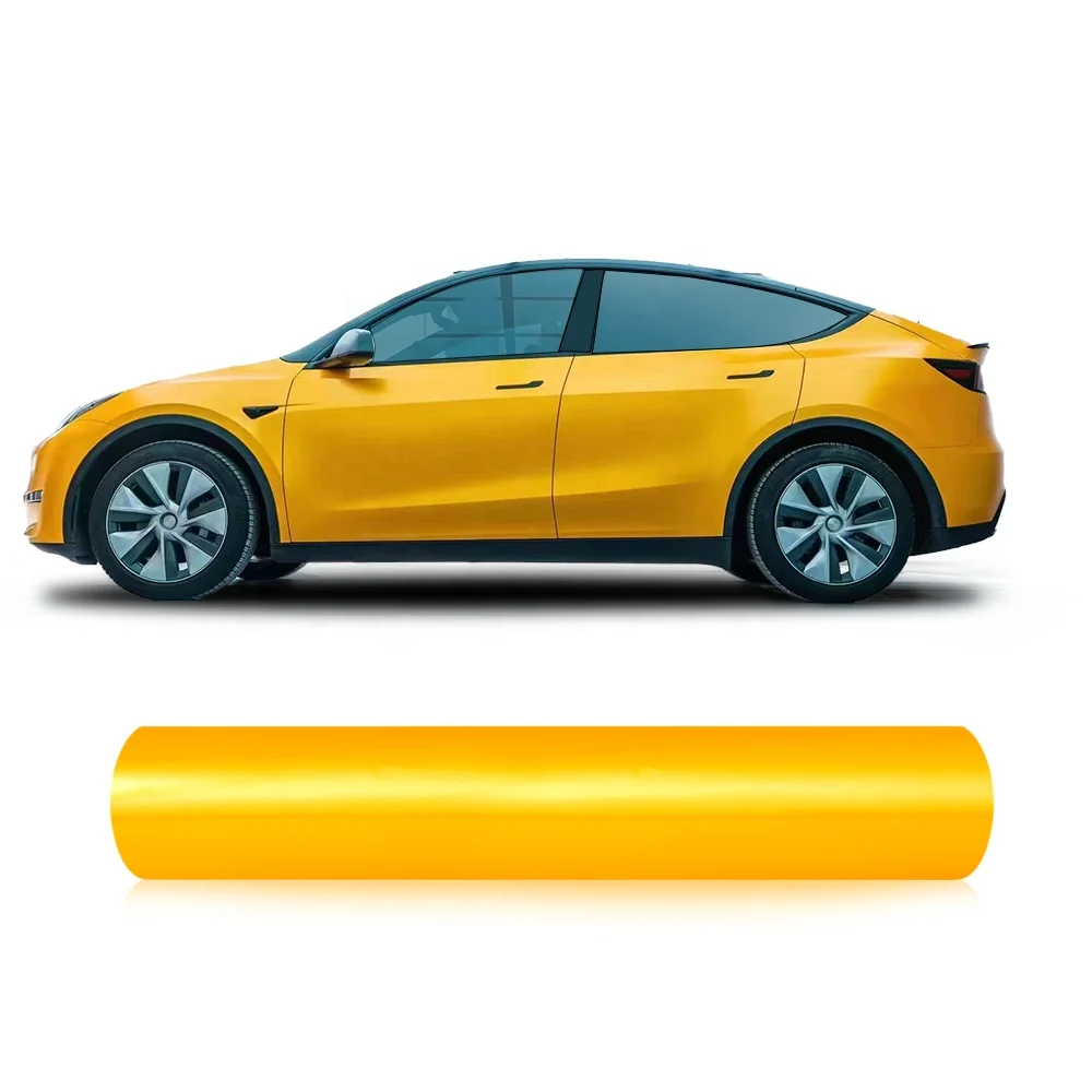 CARLAS Car Color Change Film Self-adhesive Vinyl Wrap Glossy Crystal Cars Protection Film