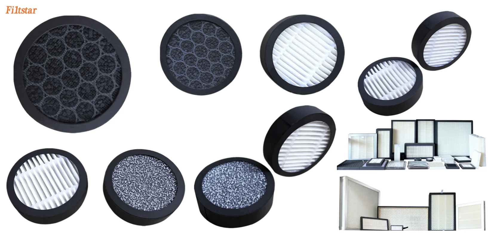 Round Hepa Filter Air Cleaner Hepa Filter Custom Size Vacuum Cleaner Mini Hepa Filter