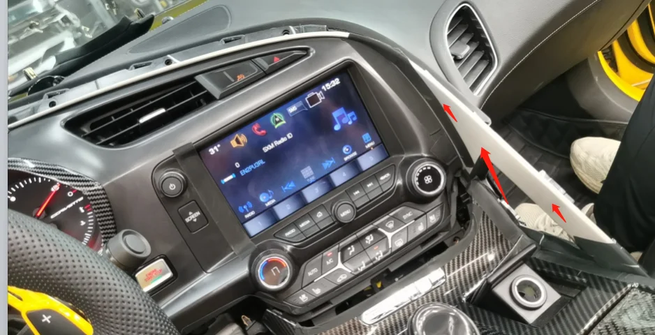 Бесплатная доставка 10 4 дюймов Android12 Автомобильный видео Carplay авто мультимедийный плеер для корвета C7 2013-2019 поддержка 360