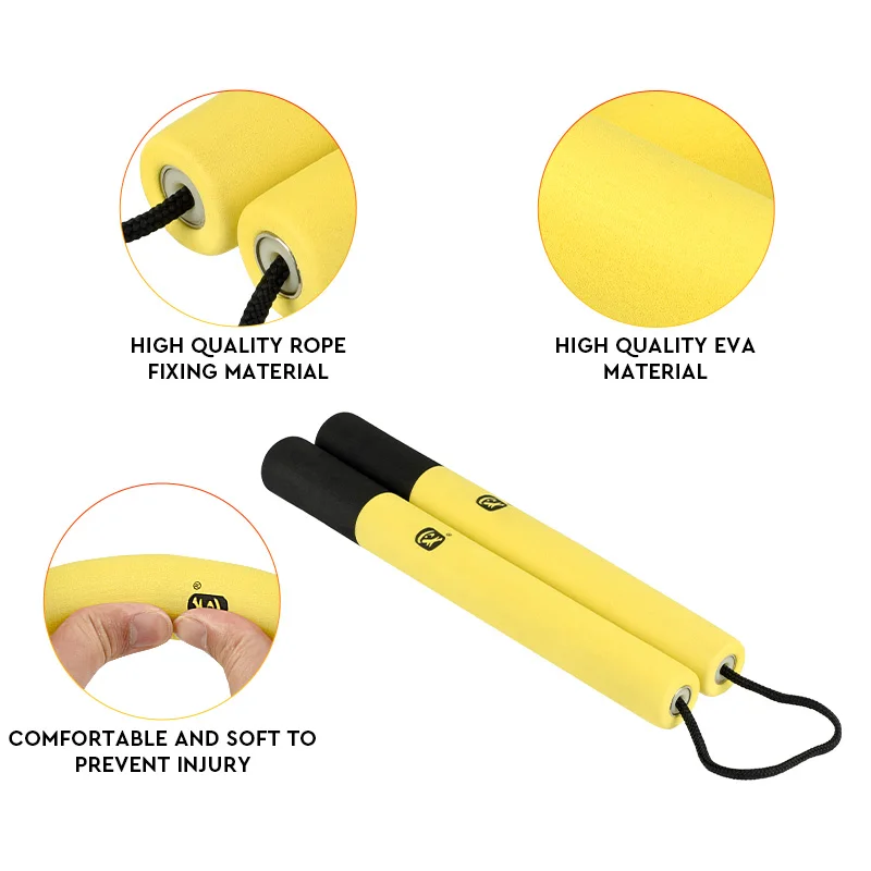 Customize multicolor Rope Chain Eva Sponge foam Escrima sticks Nunchakus for children play and training Foam