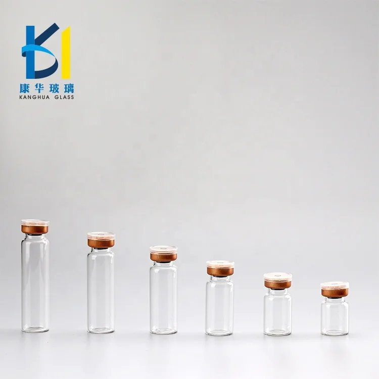 
5ml 10ml Empty Mini Pharmacy Butyl Rubber Stoppers Caps Glass Bottle Sterile Vials Botox Injectable Bottle 