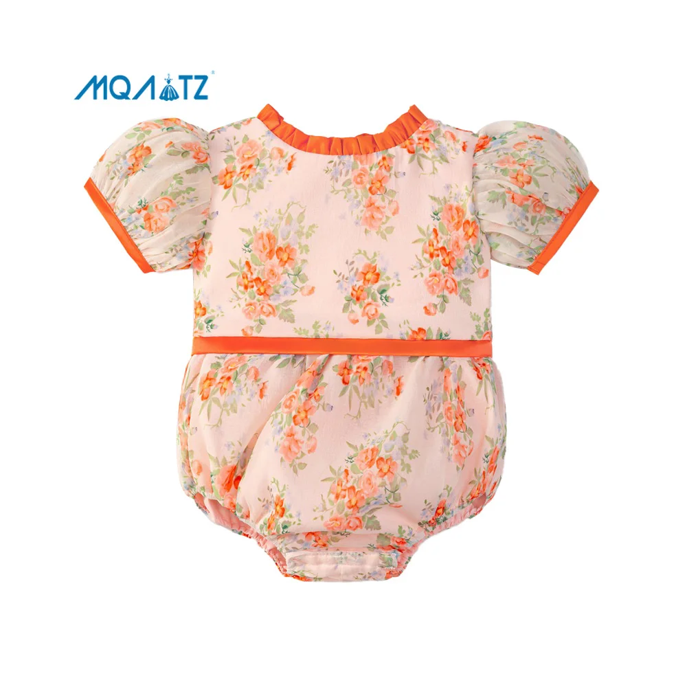 MQATZ Flower printing baby dress newborn romper baby kids party dress 1-8 months infant girl birthday clothes L2296XZ