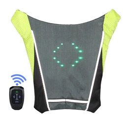 LED turn signal light bike cycling backpack for outdoor night sports 18cm amber led turn signal lights black safety vest