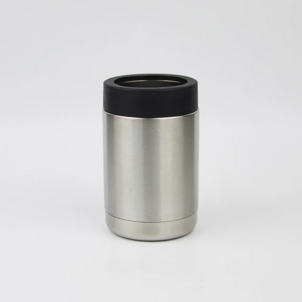 12oz Double wall stainless steel vacuum insulated beer bottle insulator metal can cooler holder can coolers