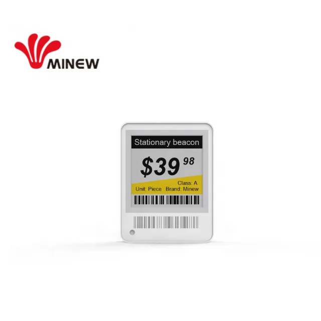 Minew 1.54 inch BLE 5.0 high-quality dot matrix e-ink display digital price tag