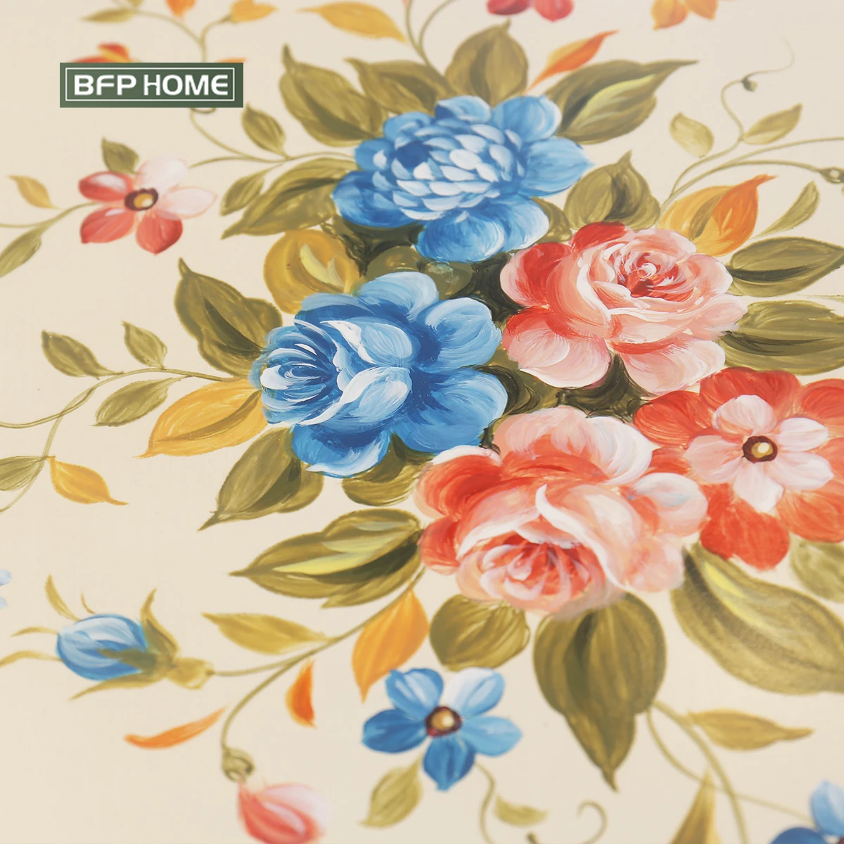 BFP HOME French Luxury Style High-end Sofa Classical Living Room Sofa Set with Gold/Silver paint Solid wood furniture