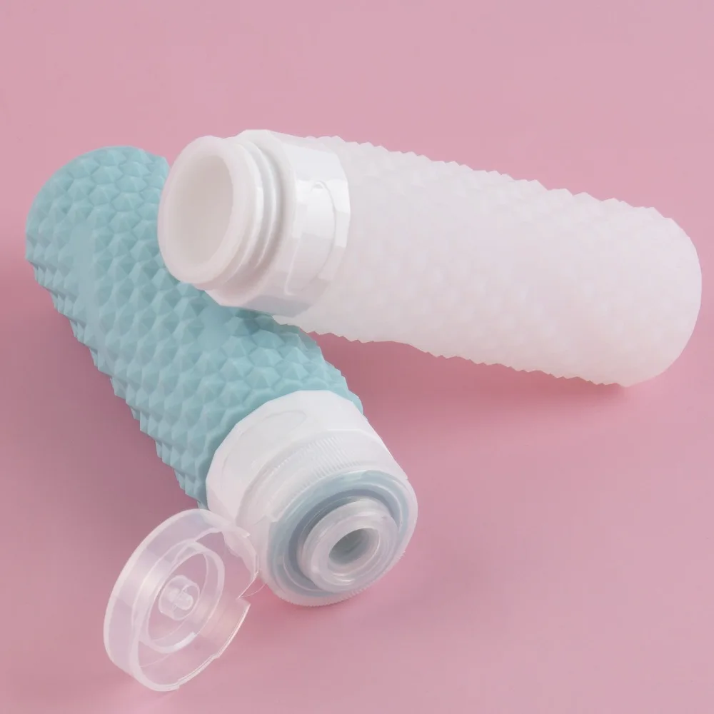 Sinodiving Silicone Travel Bottles Squeezable Refillable Toiletries Containers Travel Cosmetic Tube for Shampoo Lotion Soap