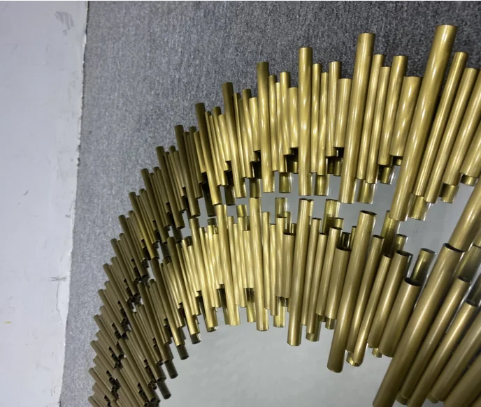 Sun Shaped Unique Designed Decorative Mirror Creative Lavish Wall Mirror Make Up Rooms Mirror Frame Wall Mount