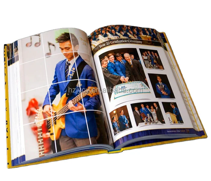 Профессиональный штамп с тиснением в твердом переплете ежегодный школьный ежегодник картонная книга на заказ офсетная печать