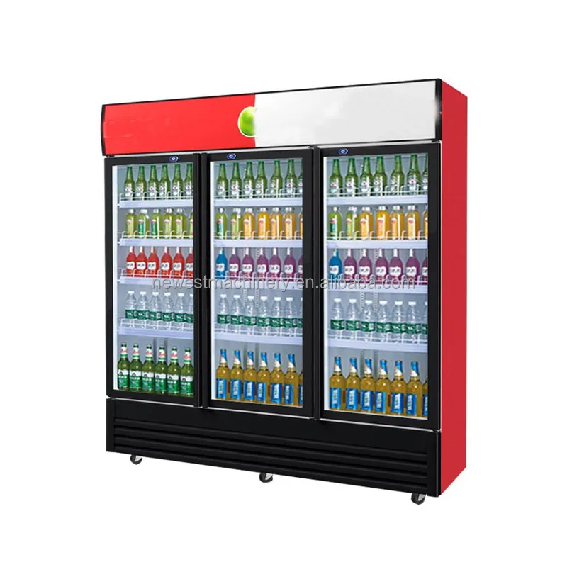 Hot Sale 1120L Direct Cooling Beverage Display Cooler Supermarket Refrigerators Display