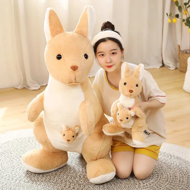 Small Cute Custom Special Mothers Day Gifts Mother Child Stuffed Brown Mom And Baby Australia Plush Animals Kangaroo