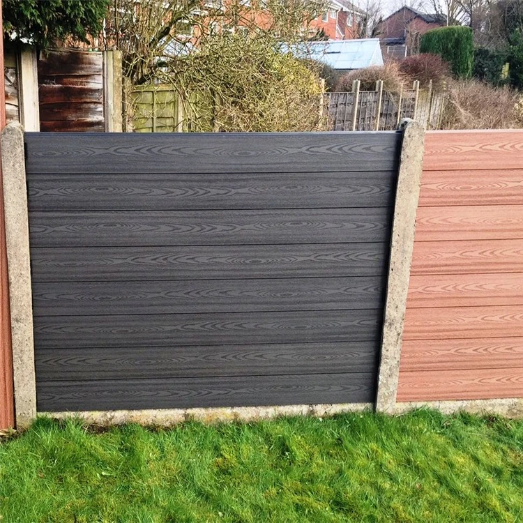 Plastic Composite Easy Installation DIY Size Recycled Wpc Composite Fence 1.8*1.8m(6ft) Wood BSCI Garden Fence Farm Fence