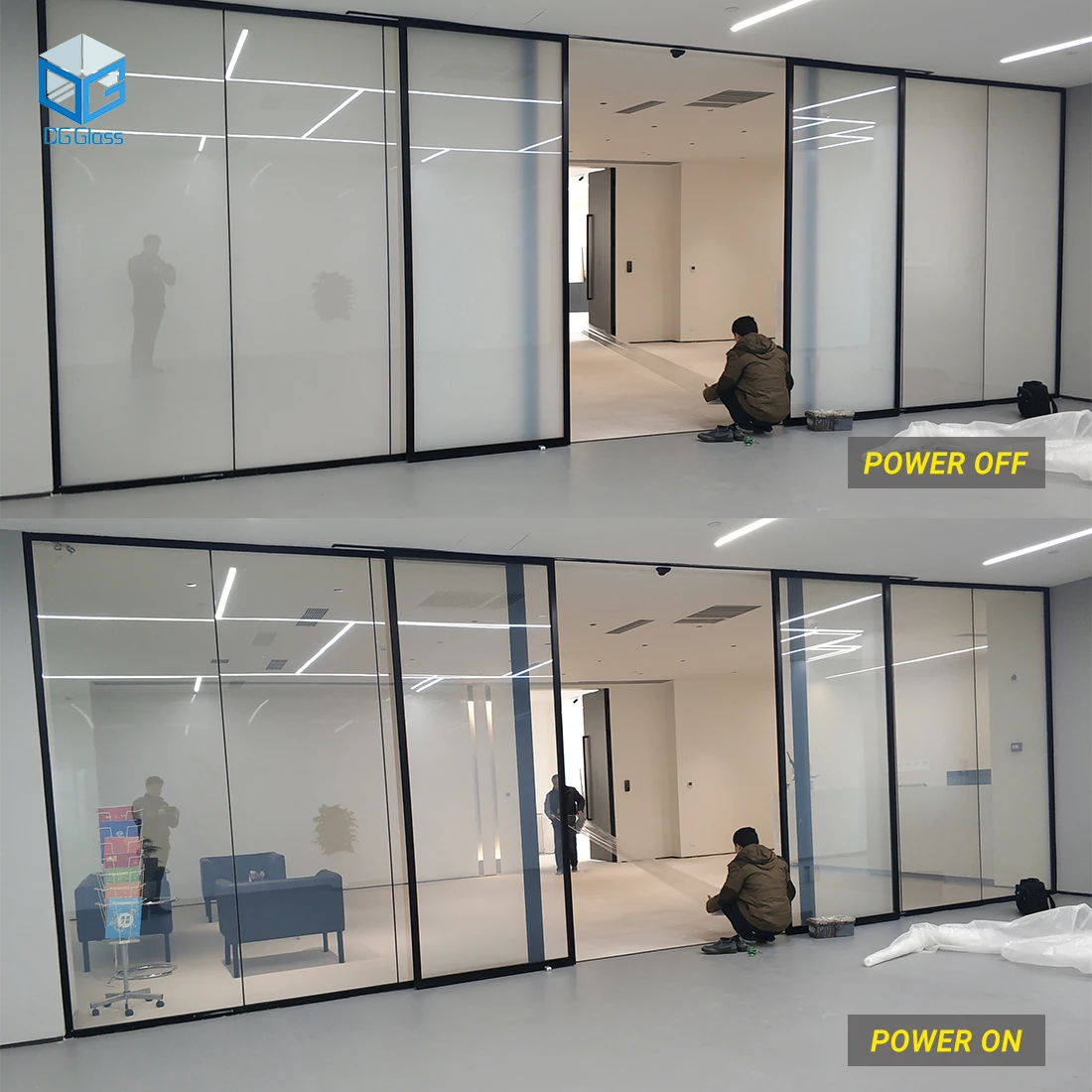Privacy protection switchable smart film self adhesive smart glass film PVC smart film manufacture