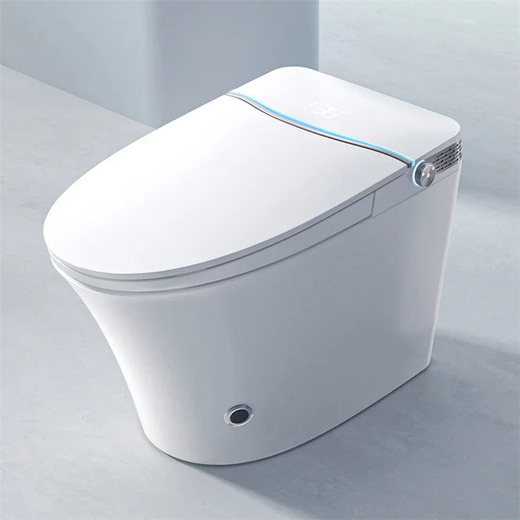 Modern elongated intelligent toilet wc toilets one piece automatic flush smart toilet for home hotel bathroom