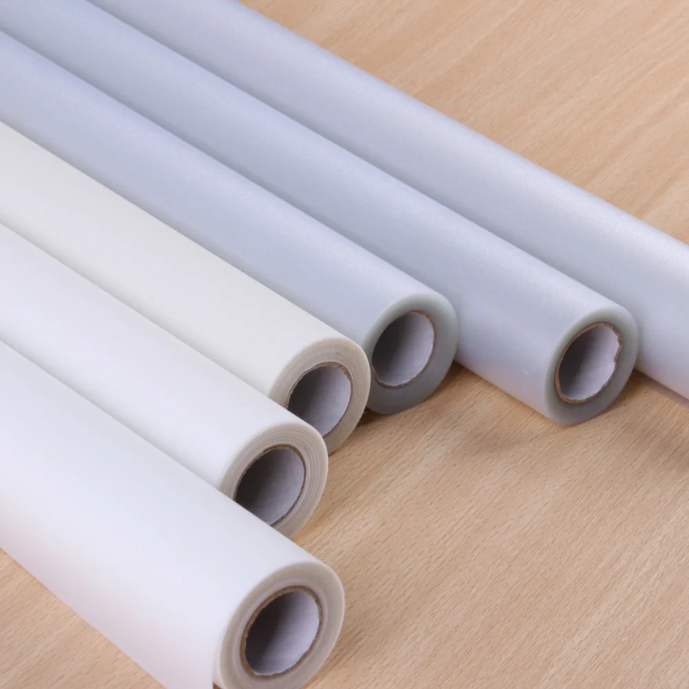 Jinyi 9041 Half Transparent Pattern Embossed 3D Effect PVC Vinyl Window Glass Sticker Foil Film