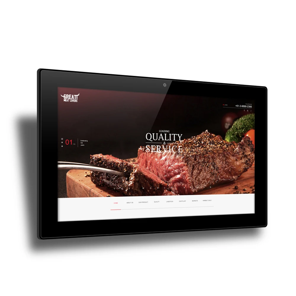 
20 inch tablet pc fingerprint RFID UPS wall mount touch screen tablet pc 1080p hd player with apk 