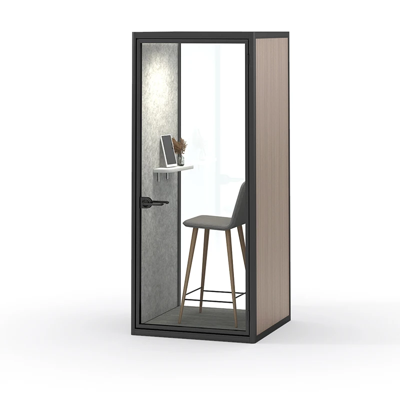 Silent Privacy Movable Prefab Outdoor Garden Office Privacy Acoustic Meeting Phone Pods With Seating