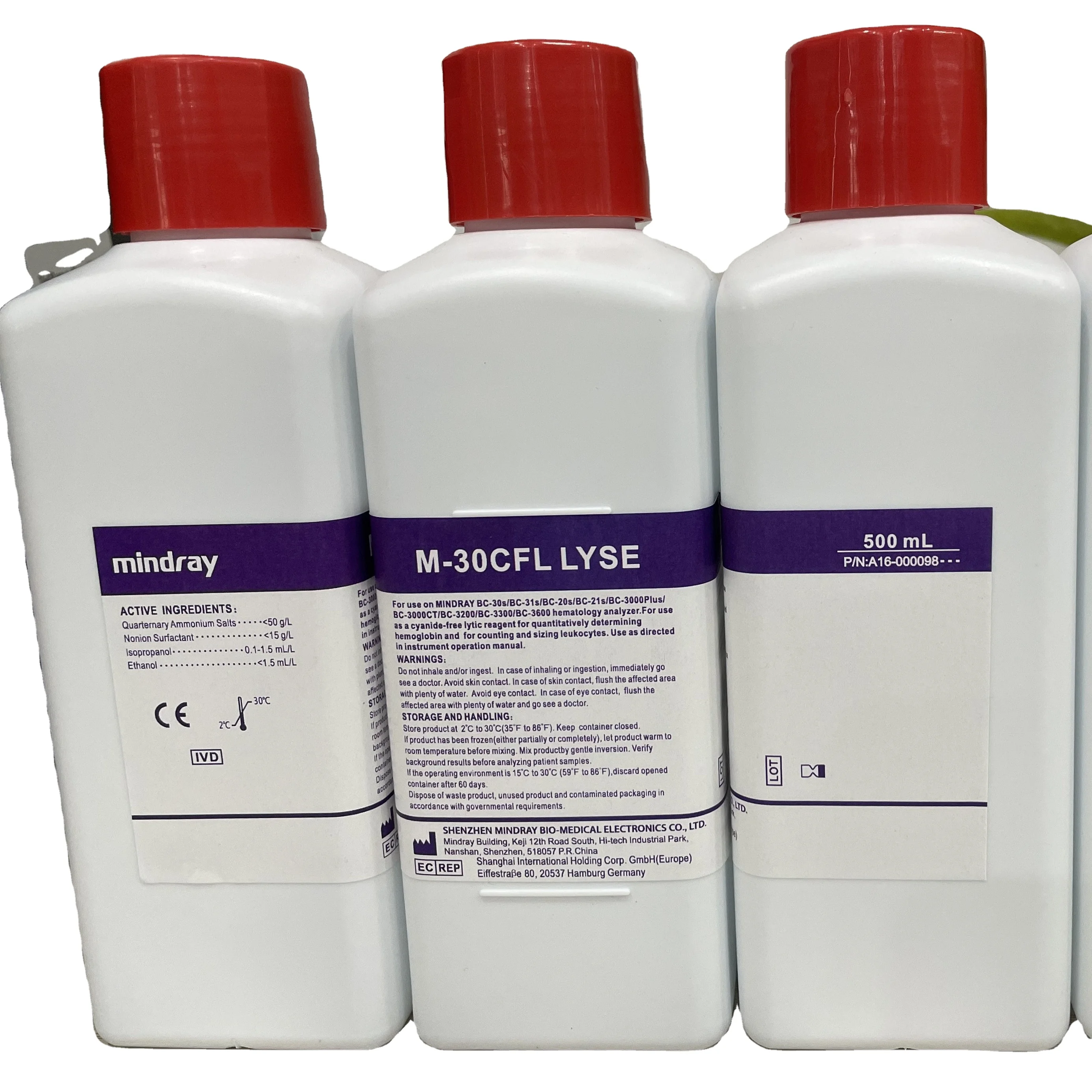 Mindray Compatible 3 Parts Hematology Reagents Lyse Diluent Probe Cleaner For BC10 BC20 BC30 Hematology Analyzer