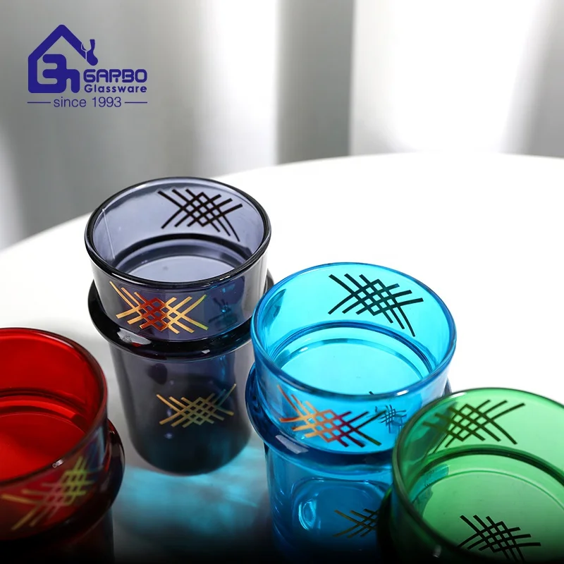 170ml arabic style color spray decal printing decorative moroccan tea cup turkish cups wholesaler supplier