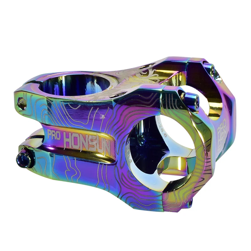 
MTB Colorful Stem Alloy 31.8*45mm 0 degree Short Bicycle Stem XC AM Road Bike Handlebar Rainbow Stem Bicycle Parts 