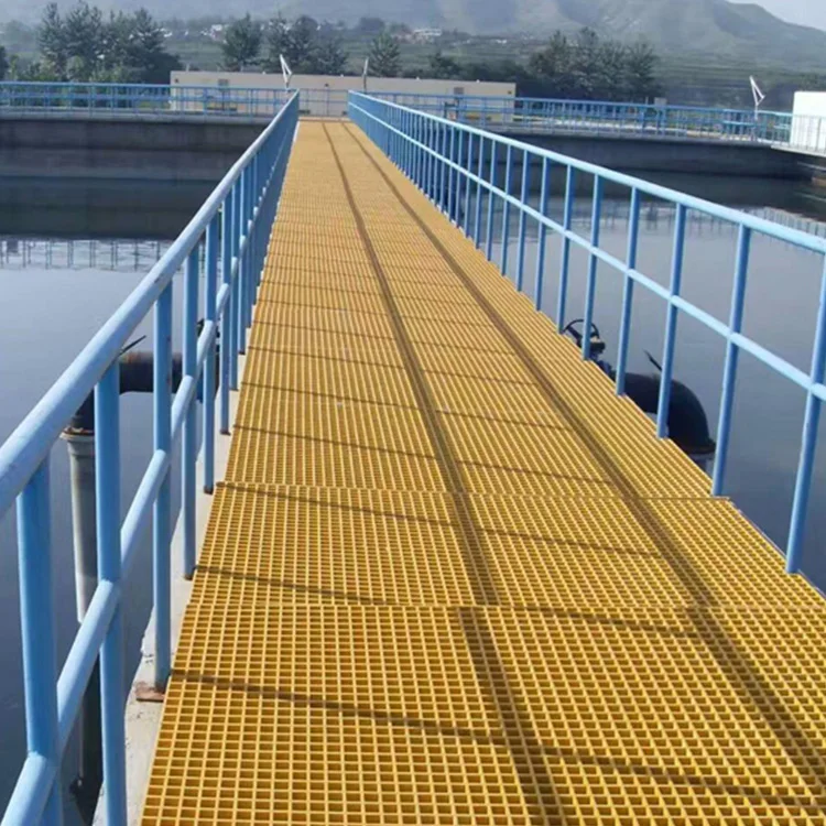 Hong Wo Wholesale Floor Grating Anti-slip Fiberglass Panel for Deck Tread Stair Treads