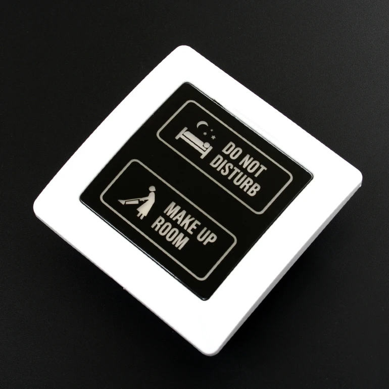 Touch doorplate with DND, make up room